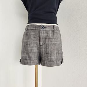 Vintage Old Navy Gray Plaid Office Siren Low Rise Shorts 8